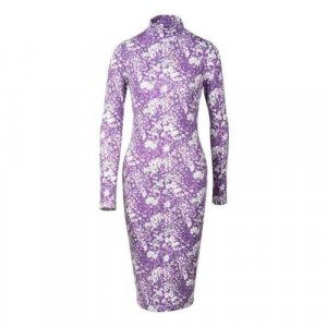 Платье , повседневное, размер 44, бирюзовый, фиолетовый ANDOO. Цвет: бирюзовый/микс/фиолетовый