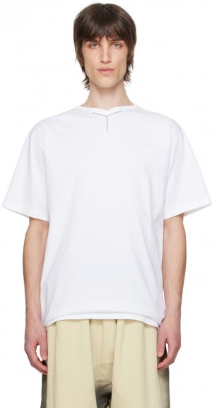 Белая футболка с v-образным вырезом , цвет Optic white Y/Project