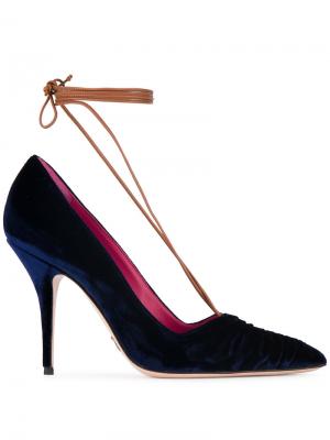 Туфли-лодочки Ilenia со шнуровкой Oscar Tiye. Цвет: синий