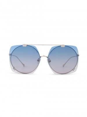 Солнцезащитные очки Last Summer 57MM с геометрическим рисунком For Art's Sake, синий Art's Sake