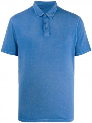 Рубашка-поло с вышитым логотипом John Varvatos. Цвет: синий