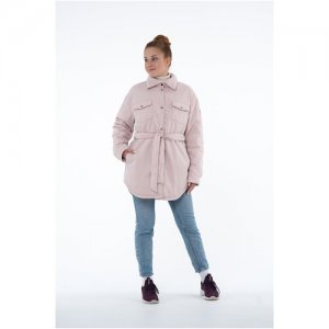 Куртка-рубашка для девочки артикул 22430 размер 146-72 цвет пудра Talvi. Цвет: бежевый/розовый