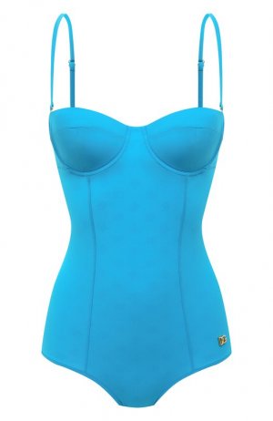Слитный купальник Dolce & Gabbana. Цвет: голубой