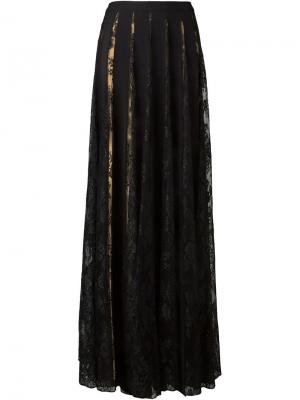 Длинная кружевная юбка Zuhair Murad. Цвет: чёрный