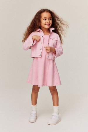 Куртка из твила HM светло-розовая H&M