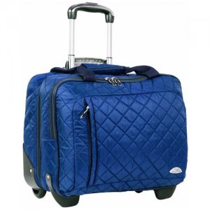 Дорожная сумка Polar, отделение для ноутбука, ручная кладь, удобная сумка, на колесах,полиэстер, водоотталкивающая ткань,стежка 44 х 35 19 POLAR. Цвет: синий