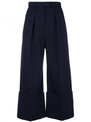 Укороченные расклешенные брюки Delpozo. Цвет: синий