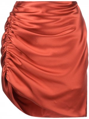 Юбка мини с драпировкой Michelle Mason. Цвет: оранжевый