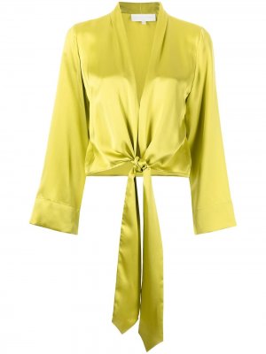 Блузка с завязками Michelle Mason. Цвет: зеленый
