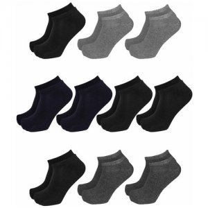 Носки , 10 пар, размер 29-31 (45-47), черный, синий, серый, мультиколор Tuosite. Цвет: синий/серый/микс/черный/разноцветный