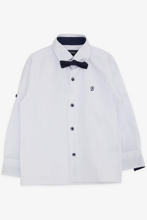 Рубашка для мальчика белая с галстуком-бабочкой (3–7 лет) Breeze