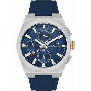 Наручные часы Archivio ST.1.10362-2, серебряный, синий SERGIO TACCHINI. Цвет: серебристый/синий