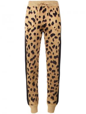Спортивные брюки с леопардовым принтом Bella Freud. Цвет: жёлтый и оранжевый
