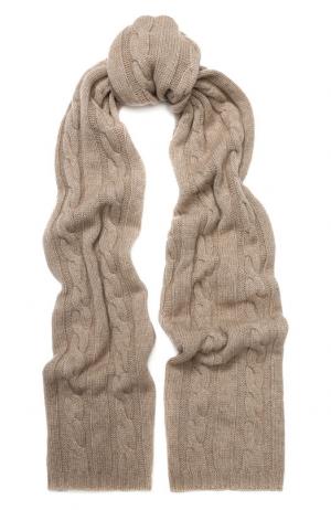 Кашемировый шарф фактурной вязки Kashja` Cashmere. Цвет: светло-бежевый
