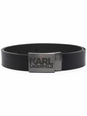 Logo-print leather belt Karl Lagerfeld. Цвет: черный