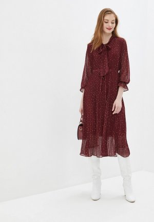 Платье D&M by 1001 dress. Цвет: бордовый