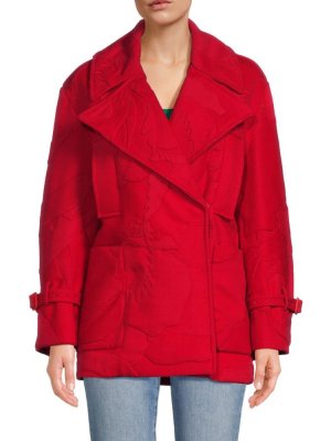Куртка из смесовой шерсти с тиснением , цвет Rosso Red Valentino