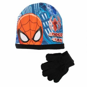 Комплект 2шт шапка+перчатка человек паук ребенок MARVEL