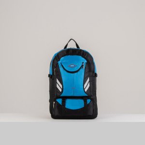Рюкзак туристический, 21 л/25 л, отдел на молнии, 3 наружных кармана, с расширением, цвет чёрный/синий No brand. Цвет: синий, черный