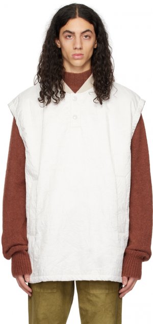 Белый пуловерный жилет Dries Van Noten