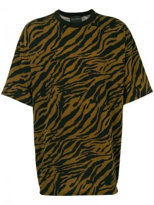 Свободная футболка с тигриным принтом Yuiki Shimoji. Цвет: черный
