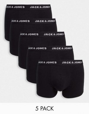 Черные плавки-стопы из пяти штук Jack & Jones
