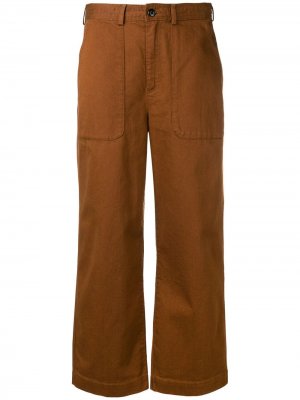 Укороченные брюки строгого кроя Bellerose. Цвет: коричневый