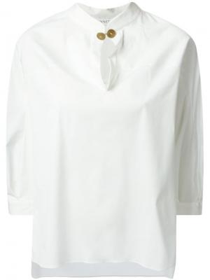 Рубашка с воротником-стойка Vionnet. Цвет: белый