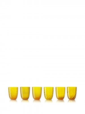 Набор Idra из шести стаканов NasonMoretti. Цвет: желтый