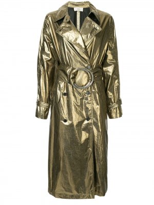 Metallic belted trench coat Ports 1961. Цвет: золотистый