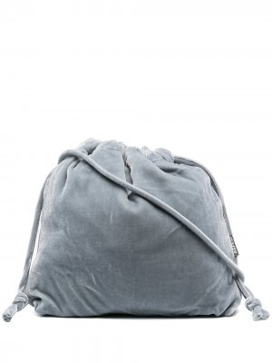 Бархатная сумка-ведро Aspesi. Цвет: серый