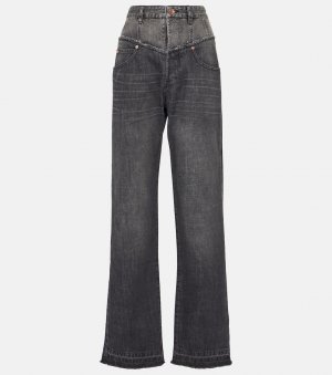 Прямые джинсы с высокой посадкой , черный Isabel Marant