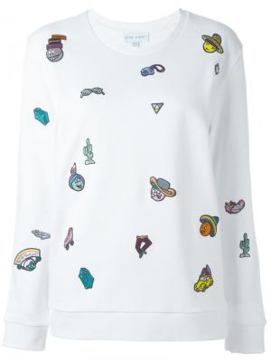 Multi patch sweatshirt Mira Mikati. Цвет: белый