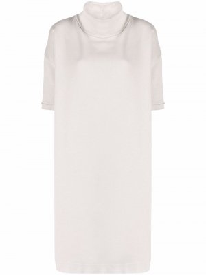 Платье-футболка с воротником-воронкой Kristensen Du Nord. Цвет: нейтральные цвета