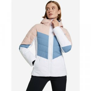 Куртка, размер 50, голубой, бежевый GLISSADE. Цвет: голубой/мультицвет/белый/бежевый