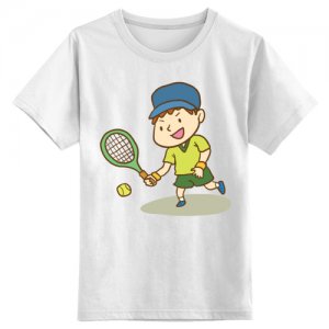 Юный теннисист 1682013 XS белый Printio. Цвет: белый