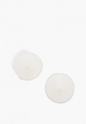 Наклейки на грудь Le Frivole белые кружочки из эко-кожи, пэстисы, 5.4 см, 1 пара. Цвет: белый