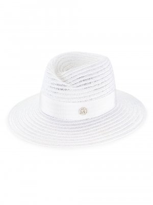 Соломенная шляпа-федора Virginie , белый Maison Michel
