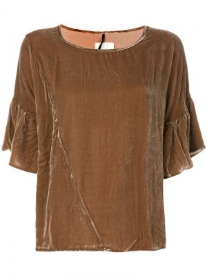Блузка Turina Diega. Цвет: коричневый