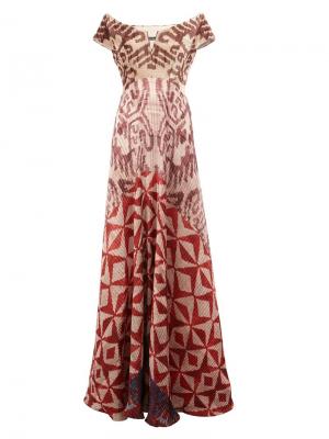 Длинное бархатное платье Afroditi Hera. Цвет: многоцветный