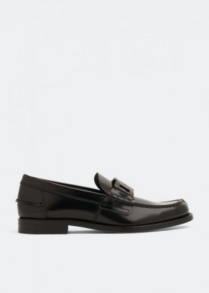 Лоферы TOD'S Leather loafers, черный Tod's
