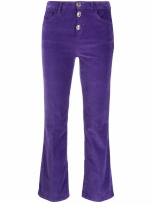 Бархатные брюки с завышенной талией LIU JO. Цвет: фиолетовый