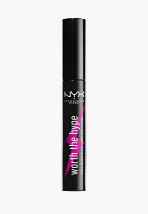 Тушь для ресниц Nyx Professional Makeup Worth The Hype Volumizing & Lengthening Mascara, 01 Black, черная. Цвет: черный