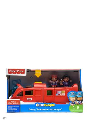 Little People Поезд Вежливые пассажиры Mattel. Цвет: синий