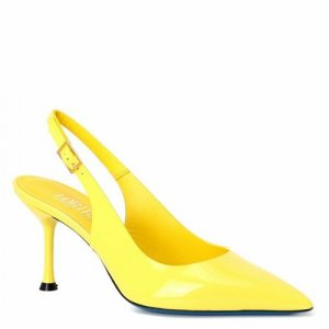 Туфли , размер 38.5, желтый LORIBLU. Цвет: желтый