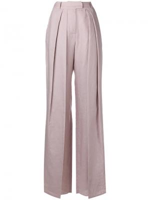 Широкие брюки со складками Preen By Thornton Bregazzi. Цвет: розовый