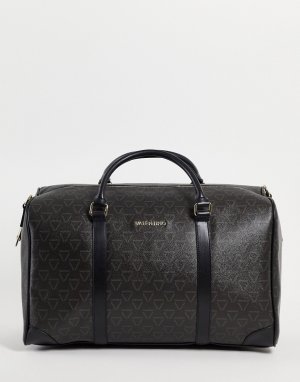 Черная спортивная сумка с фирменной отделкой Liuto-Черный цвет Valentino Bags