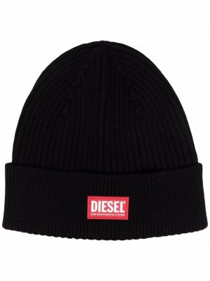 Ribbed-knit beanie hat Diesel. Цвет: черный