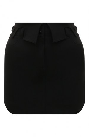 Шерстяная юбка Trussardi. Цвет: чёрный