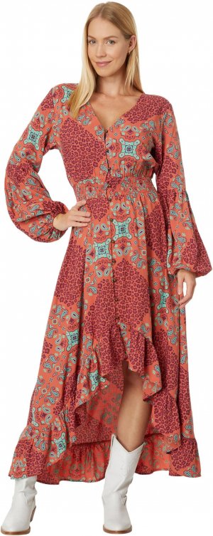 Ретро-винтажное платье-миди , цвет Red/Turquoise Wrangler